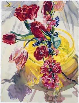 Stillleben Werke - Spring Flowers Yellow Vase JF realism still life